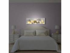 Toile bougies galets et led