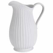 Vase cruche en porcelaine blanche 19x14x24cm