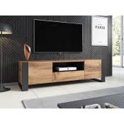 Willow - meuble TV - bois et gris - 180 cm - style