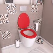 Abattant wc uni - Rouge - 45 x 36,5 cm