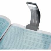Aougo - Lampe de lecture avec clip de chargement usb, 4 niveaux de luminosité réglables, lampe de lecture de nuit pliable avec clip magnétique pour