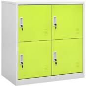 Armoire à casiers Gris clair et vert 90x45x92,5 cm