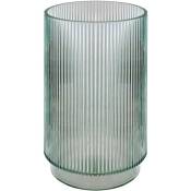 Atmosphera - Vase en verre cannelé, hauteur 25 cm