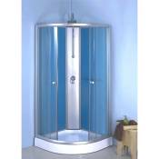 Azura Home Design - Cabine de Douche chios 100x100x220 cm - Dimensions: 100x100x208 cm - Blanc