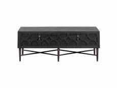 Bequest - table basse en bois noir BEQUEST Coloris Noir - 46x120x60 cm