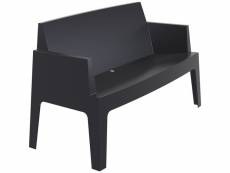Canapé sofa modèle box en polypropylène - materiel chr pro - noirpolypropylène