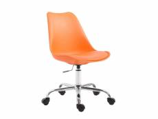 Chaise de bureau toulouse à coque en plastique , orange