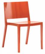 Chaise empilable Lizz / Version brillante - Kartell orange en plastique