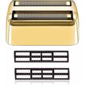 Film et cutter de rechange compatibles avec le rasoir sans fil BaBylissPRO Barberology FXFS2 (FOILFX02) (doré)