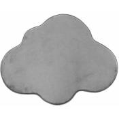 Flanelle - Tapis forme nuage extra-doux gris 90x70
