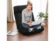 Giantex canapé paresseux sur plancher avec dossier à angle ajustable sur 5 positions pliable pour méditer,lire, regarder tv