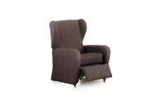 Housse de fauteuil relax extensible marron 60 - 85
