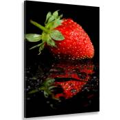 Hxadeco - Tableau cuisine fraiche fraise - 50x80 cm