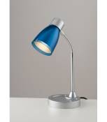 Lampe de table Arkimede Bleu chromé 36 Cm