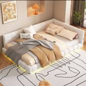 Lit double,Canapé-lit,lit 140x200 avec sommier à