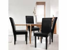 Lot de 4 chaises hannah noires pour salle à manger