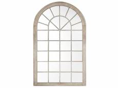Miroir murale en forme de fenêtre beige 77 x 130 cm trevol 245002