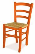 Mobili Ilar Lot de 2 chaises Venezia – Anilina Orange