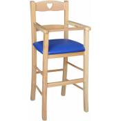Okaffarefatto - Chaise haute en bois naturel avec assise