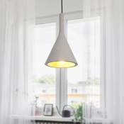 Paco Home - Luminaire à suspension , E27, luminaire pour séjour, salle à manger, cuisine, réglable en hauteur Béton-gris pierre, Sans ampoules