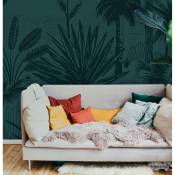 Papier peint panoramique forêt des tropiques vert foncé 425x250cm