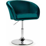 Relax4life - Chaise de Bureau Pivotante, Fauteuil d'Appoint Moderne avec Siège Rembourré en Velours, Hauteur d'Assise Réglable 47-60,5 cm, Charge 120