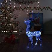 Renne de décoration de Noël Acrylique 140 led bleues