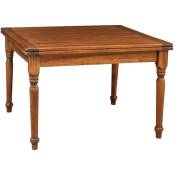Table à rallonge de table rallonge en bois massif avec finition noyer L120xPR120xH80 cm