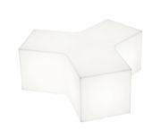 Table basse lumineuse Ypsilon Outdoor / Pouf - L 120 cm - Plastique - Slide blanc en plastique