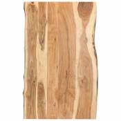 Table en bois acacia en bois massif en tête de différentes