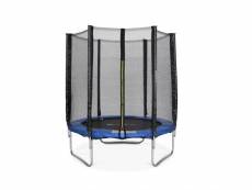 Trampoline rond ø 180cm bleu avec son filet de protection - cassiopée - trampoline de jardin 2m| qualité pro. | normes eu.