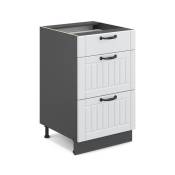 Vicco - Armoire basse "Fame-Line 50cm blanc/anthracite