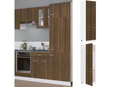 Vidaxl armoire à réfrigérateur chêne marron 60x57x207