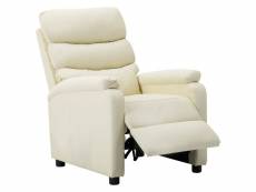 Vidaxl fauteuil inclinable crème similicuir 289683