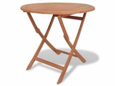 Vidaxl table pliable de jardin 85x76 cm bois de teck solide 44689