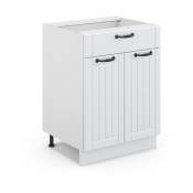 Armoire basse „Fame-Line 60cm blanc style campagnard