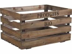 Caisse en bois produits bio