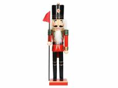 Casse-noisette soldat en bois décoration de noël traditionnel chapeau noir 38 cm 490006954