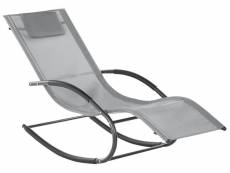 Chaise longue à bascule gris clair carano ii 295061