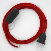 Cordon pour lampe, câble RC35 Coton Rouge Feu 1,80