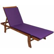 Coussin de chaise longue 190x60x4cm, violet, coussin