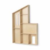 Etagère Miniature Funkis House / Vitrine - L 47 x H 70 x Prof. 7,6 cm - Ferm Living bois naturel en bois