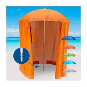 Girafacile Parasol de plage léger visser tente protection uv GiraFacile 200 cm Zeus, Couleur: Orange