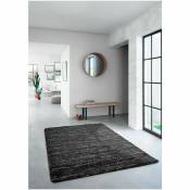 Hellocarpet - Tapis moderne shaggy rayé Harlowton Gris 160x230 - Gris