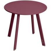 Hesperide - Table d appoint de jardin ronde Saona bordeaux mat 50x45cm en acier cataphorèse - Hespéride - Bordeaux
