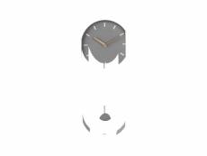 Horloge à balancier design charm - h. 50 cm - gris
