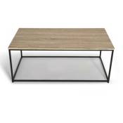 Idmarket - Table basse detroit 113 cm design industriel - Naturel