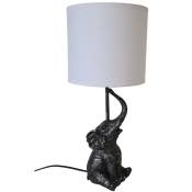 Le Monde Des Animaux - Lampe de table éléphant noir