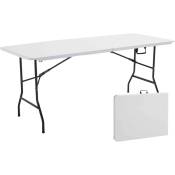 Lot de 10 tables pliantes 180 x 70 x 74 cm - Blanc