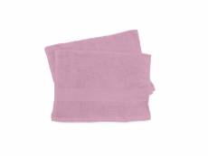 Lot de 2 serviettes invités 550gr/m2 - 30 x 40 cm - coton - rose